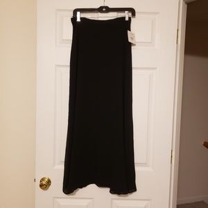 sz 6 black chiffon skirt